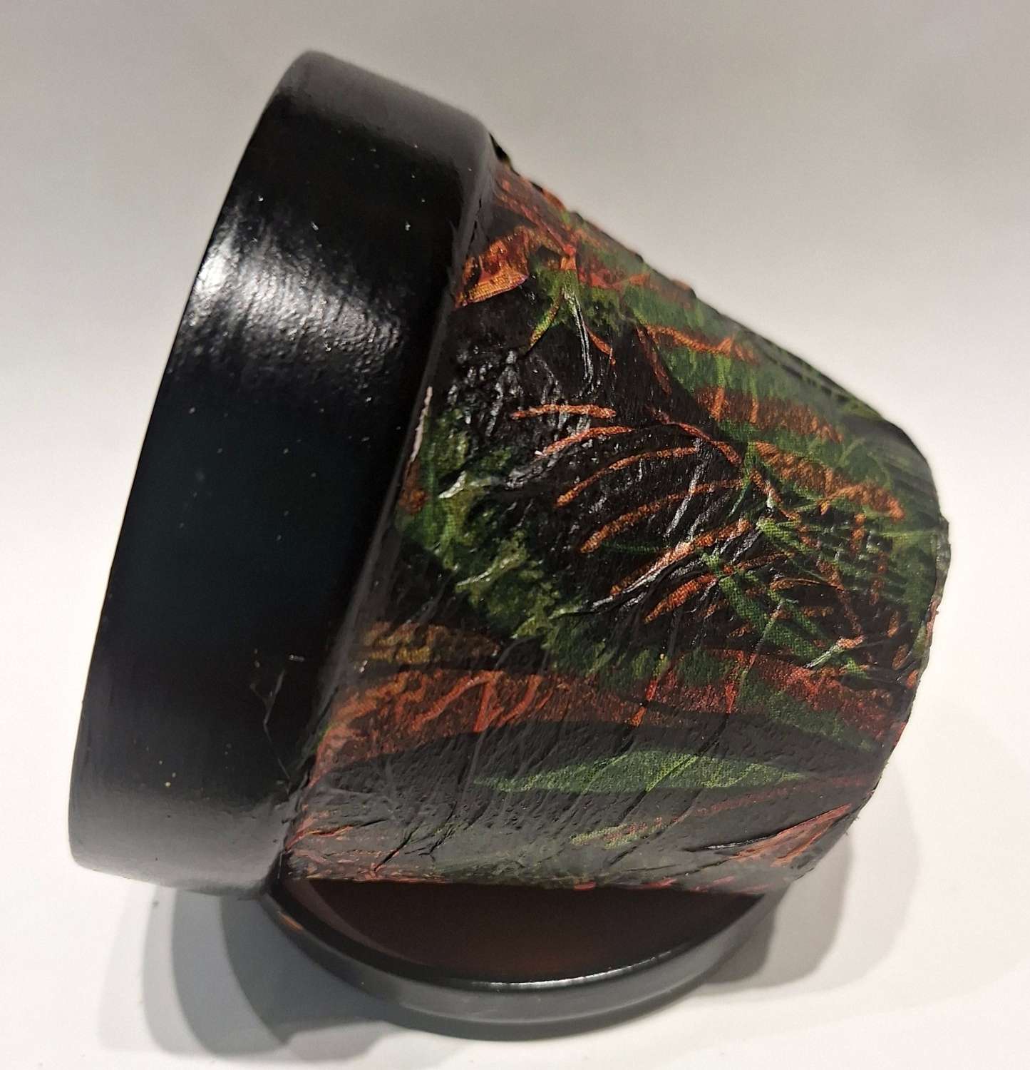Plant pot - small decoupaged terracotta pot and saucer Plant pot - small decoupaged terracotta pot and saucer