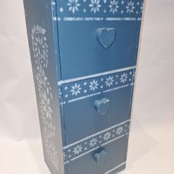 Storage ideas - Hand painted blue stencilled cabinet