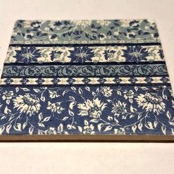 Coasters - Set of four blue vintage floral decoupage