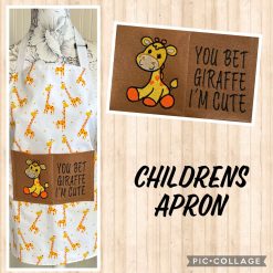 Handmade Children’s Fabric Apron Giraffe Design