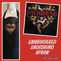 Embroidered Dachshund Apron