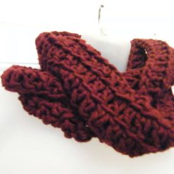 Ruffled scarf, metallic pink