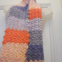 Ruffled scarf, metallic pink