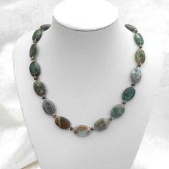 Indian agate oval necklace