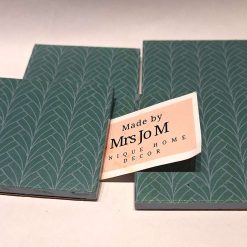 Coasters - Set of four green Art Deco decoupage 2 Coasters - Set of four green Art Deco decoupage 2