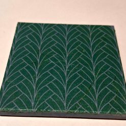 Coasters - Set of four green Art Deco decoupage