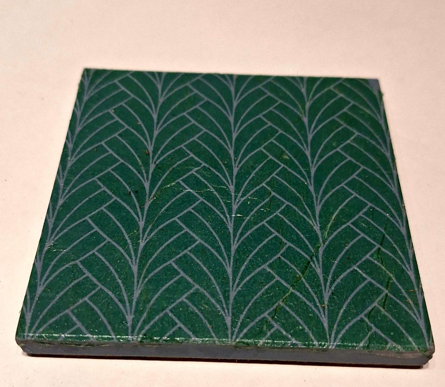 Coasters - Set of four green Art Deco decoupage Coasters - Set of four green Art Deco decoupage