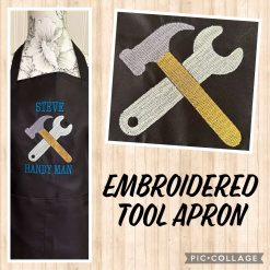 Personalised Embroidered Tools Apron