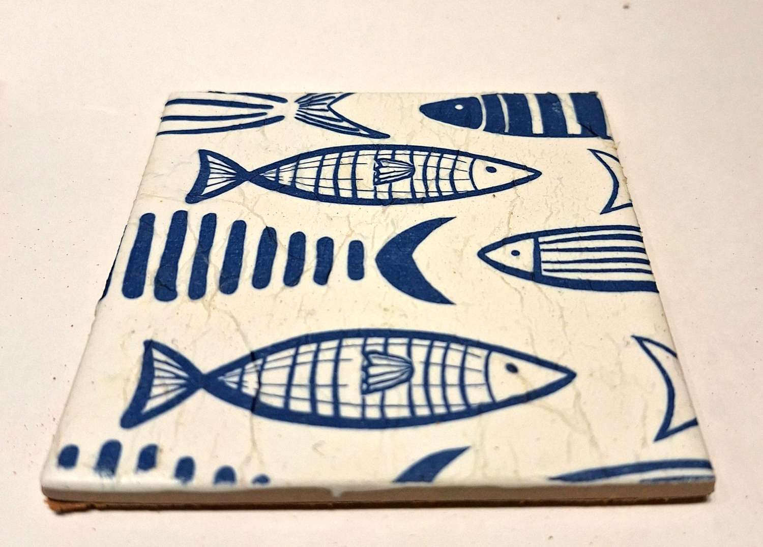 Coasters - Set of four blue fish decoupage Coasters - Set of four blue fish decoupage