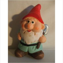 Latex mould / mold for a Friendly Gnome with a Spade.