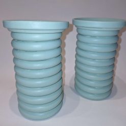 Candleholder - Upcycled scandi pale green from curtain rings