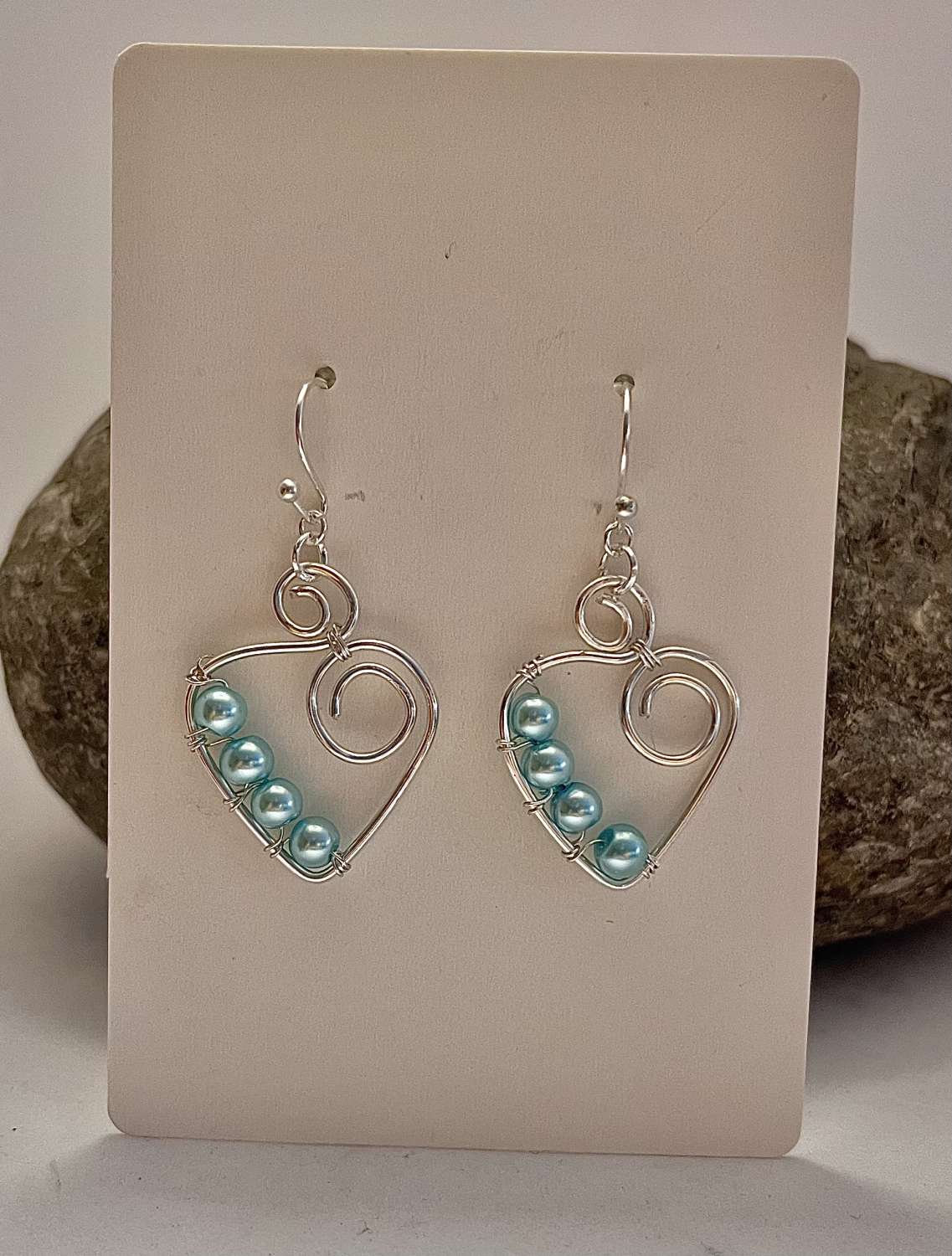 Pearl Heart Birth Month Earrings Pearl Heart Birth Month Earrings