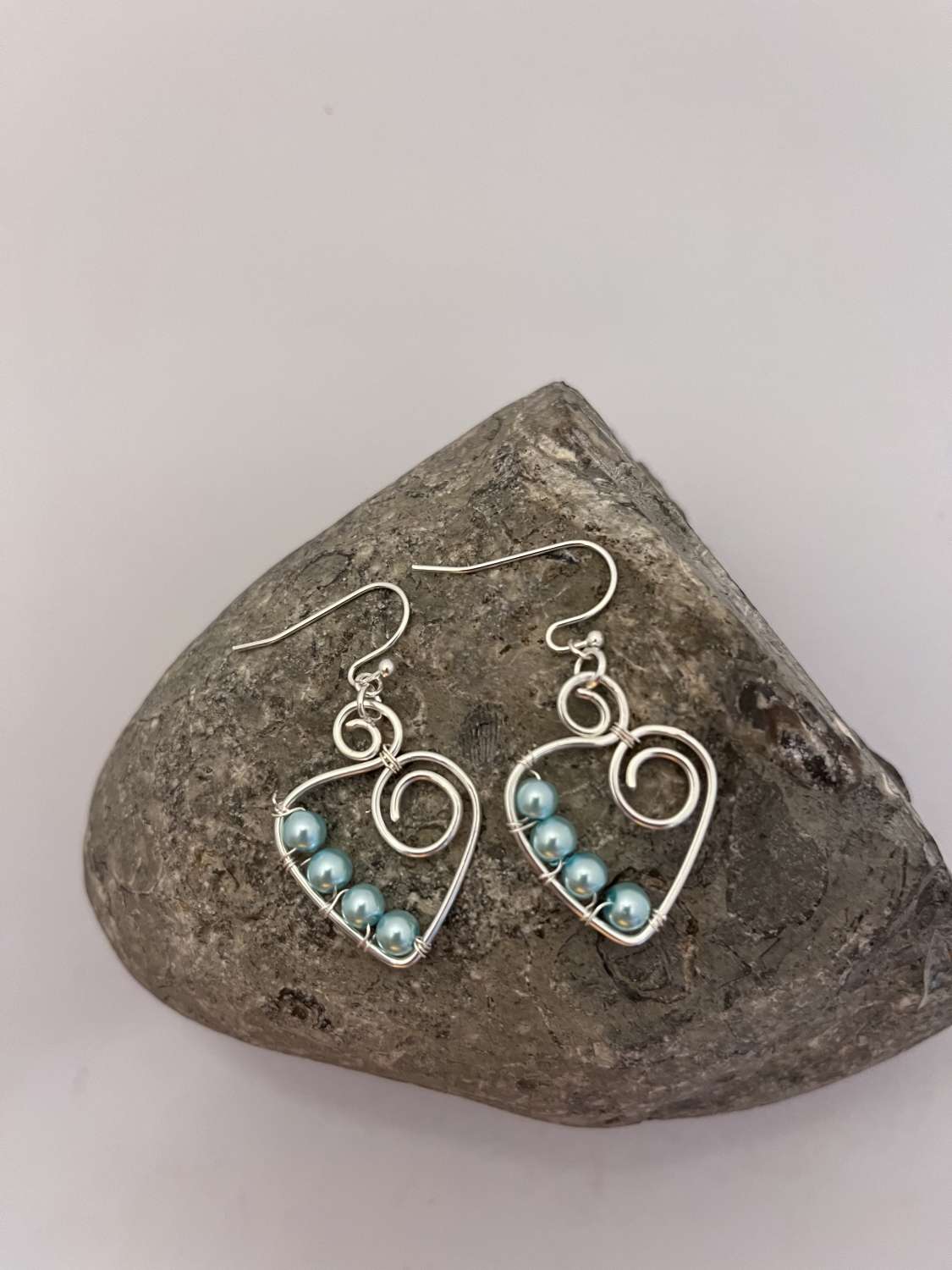 Pearl Heart Birth Month Earrings Pearl Heart Birth Month Earrings