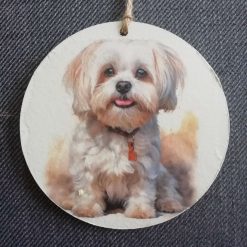 Wooden Hanging Decoration.  Cat