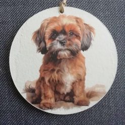 Wooden Hanging Decoration.  Cat