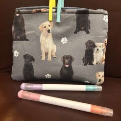 Labrador dog fabric make up purse (contents not included) 1