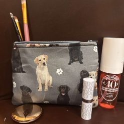Labrador dog fabric make up purse (contents not included)