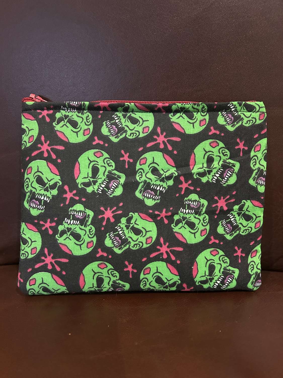 Zombie fabric make up purse (contents not included) Zombie fabric make up purse (contents not included)