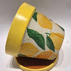Plant pot - small decoupaged terracotta pot and saucer 2 Plant pot - small decoupaged terracotta pot and saucer 2
