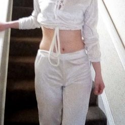 Velvet jogger & long sleeve top set