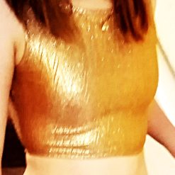 Backless Metallic Silver or Gold Crop Top 1 Backless Metallic Silver or Gold Crop Top 1