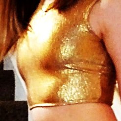 Backless Metallic Silver or Gold Crop Top 2 Backless Metallic Silver or Gold Crop Top 2