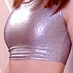 Backless Metallic Silver or Gold Crop Top 3 Backless Metallic Silver or Gold Crop Top 3