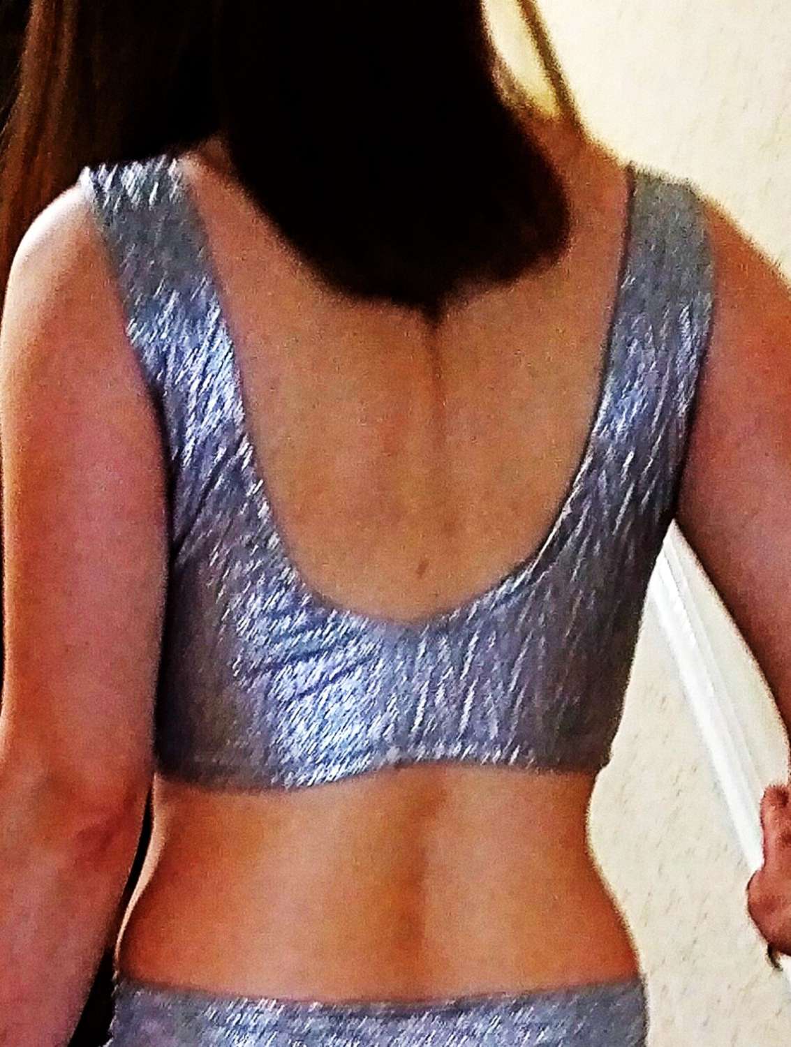 Backless Metallic Silver or Gold Crop Top Backless Metallic Silver or Gold Crop Top