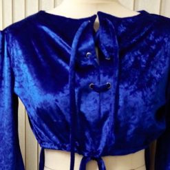 Velvet long-sleeve top