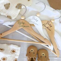Personalised Baby Coat Hangers, Baby & Children's Clothes Hanger, Personalised Wooden Hanger, Baby Gift, Keepsake Gift, Baby Shower, Nursery Shelves