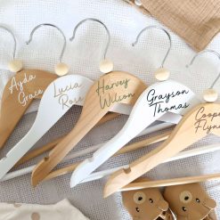 Personalised Baby Coat Hangers, Baby & Children's Clothes Hanger, Personalised Wooden Hanger, Baby Gift, Keepsake Gift, Baby Shower, Nursery Shelves