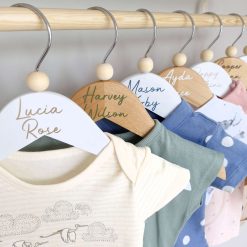 Personalised Baby Coat Hangers, Baby & Children's Clothes Hanger, Personalised Wooden Hanger, Baby Gift, Keepsake Gift, Baby Shower, Nursery Shelves 1 Personalised Baby Coat Hangers, Baby & Children's Clothes Hanger, Personalised Wooden Hanger, Baby Gift, Keepsake Gift, Baby Shower, Nursery Shelves 1