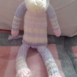 "Handmade Beautiful Knitted Zebra Toy - Perfect for Snuggles and Playtime!"