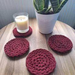 Crochet cup coasters