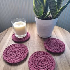 Crochet cup coasters