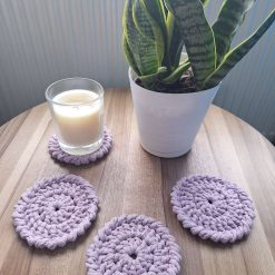 Crochet cup coasters