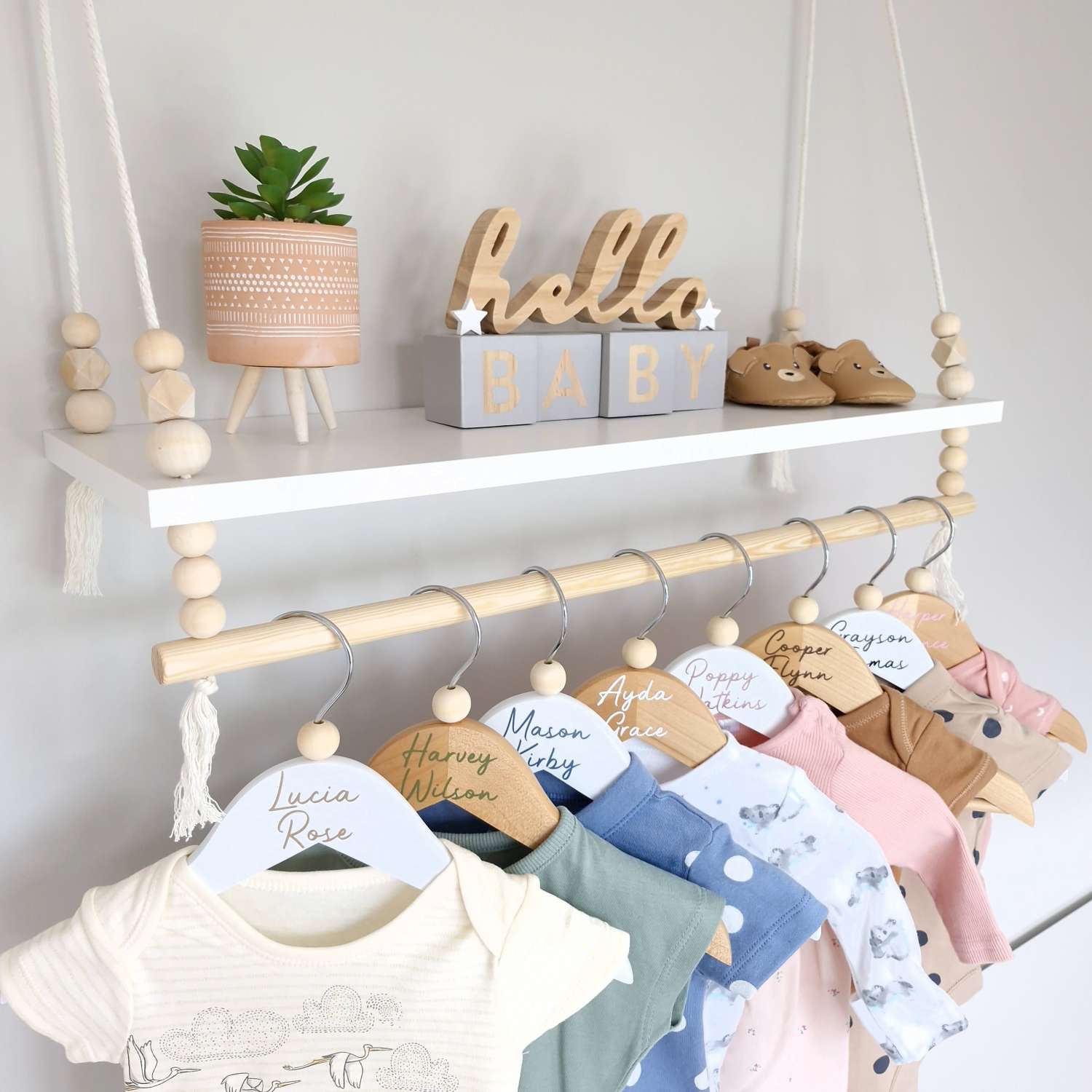 Personalised Baby Coat Hangers, Baby & Children's Clothes Hanger, Personalised Wooden Hanger, Baby Gift, Keepsake Gift, Baby Shower, Nursery Shelves Personalised Baby Coat Hangers, Baby & Children's Clothes Hanger, Personalised Wooden Hanger, Baby Gift, Keepsake Gift, Baby Shower, Nursery Shelves