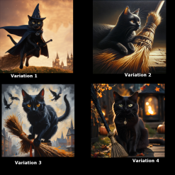 Cats on Broomsticks