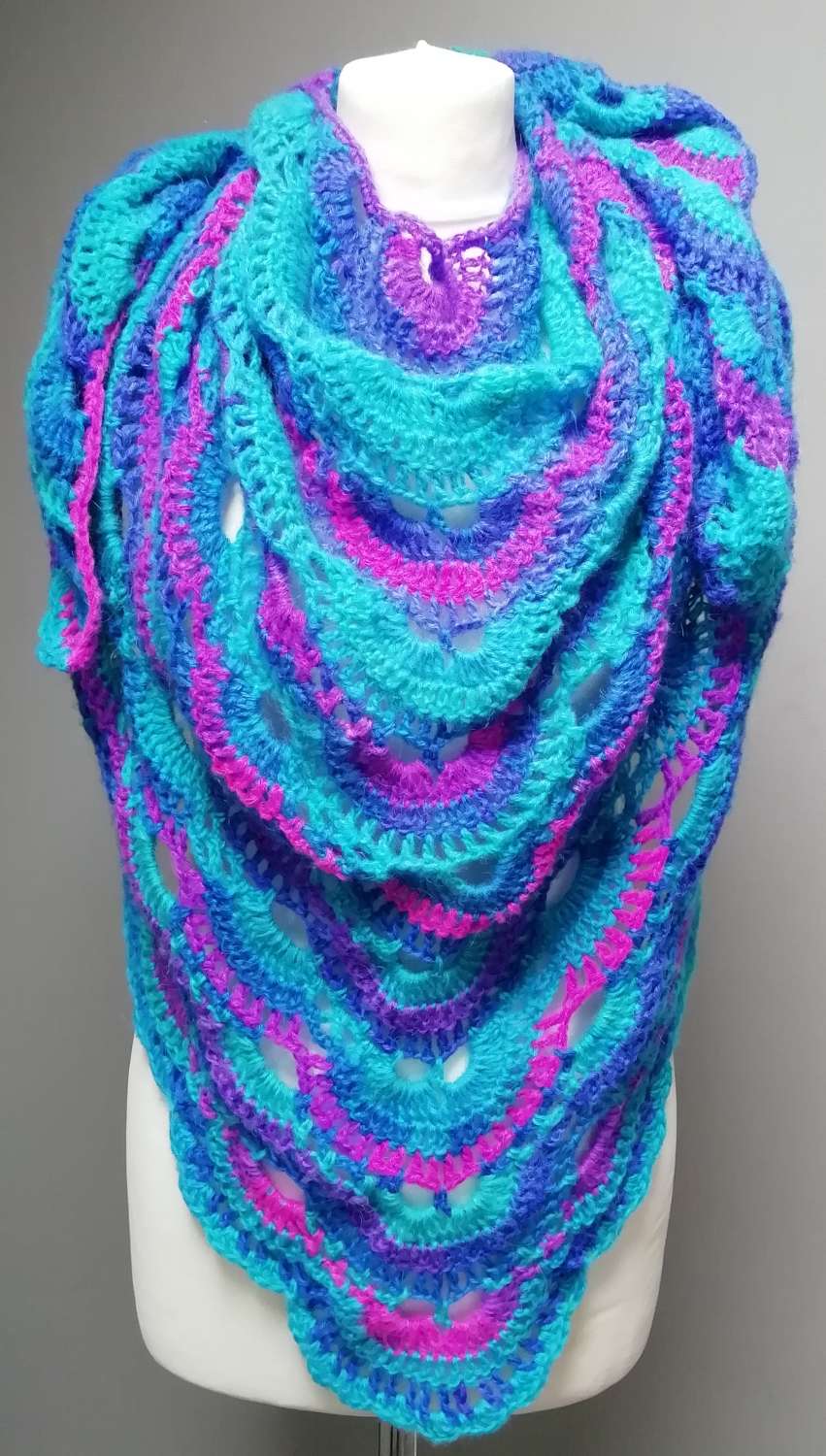 Crochet Angora-style Triangle Shawl/Scarf Crochet Angora-style Triangle Shawl/Scarf