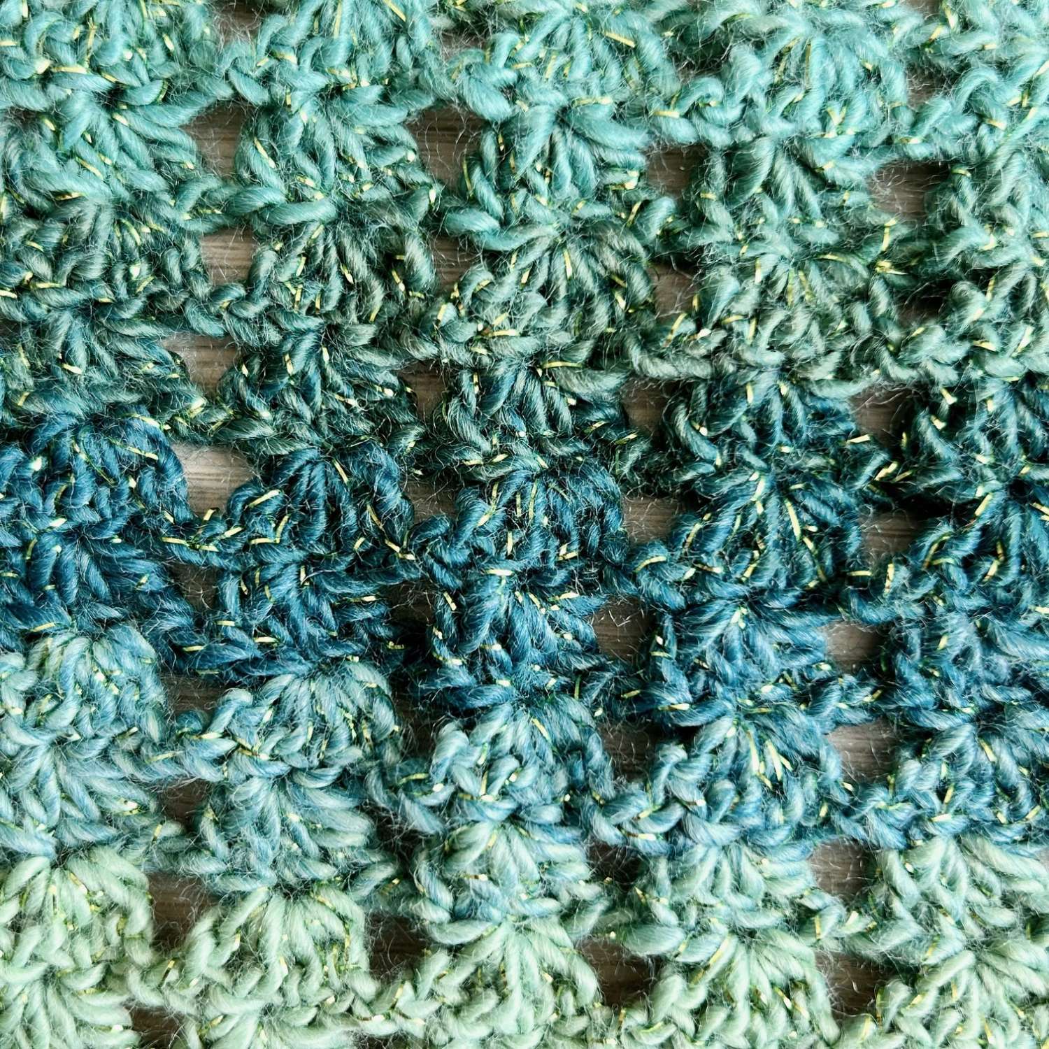 Scarf - Crochet Forest Glade Sparkle Scarf - Crochet Forest Glade Sparkle