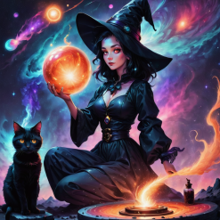 The Student Witch and her cat 1