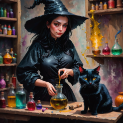 The Student Witch and her cat 5