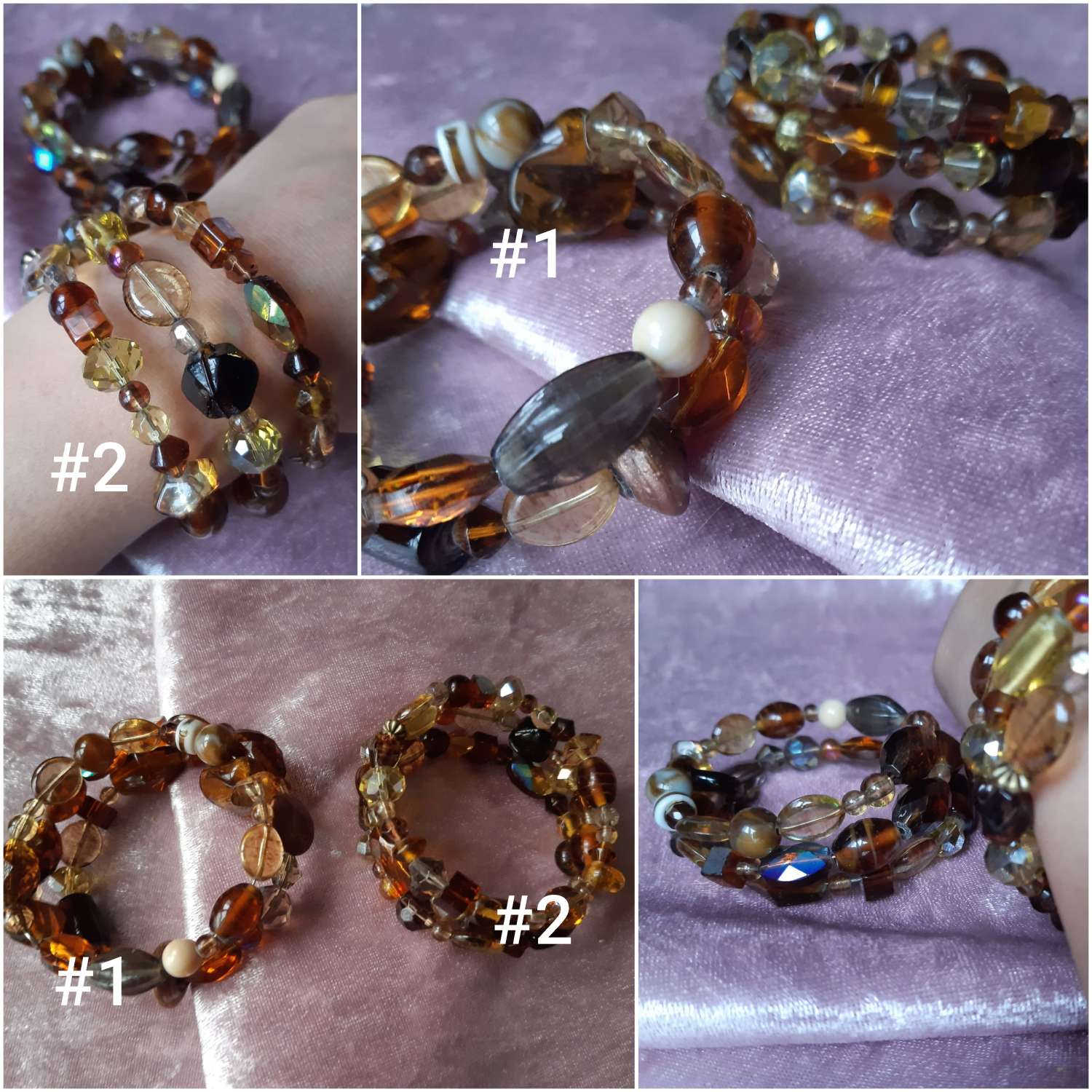 3 tier purple memory wire cuff bracelet 3 tier purple memory wire cuff bracelet