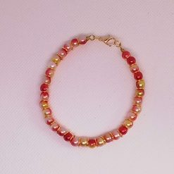 Wirerap acrylic beaded bracelet