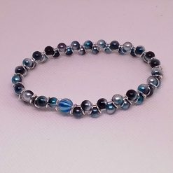 Blue multi coloured goddess bracelet