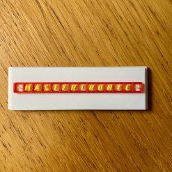 Mastertronic Logo Plaque Plate, White