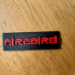 FireBird Text Plaque Plate, Black and Red
