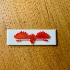 FireBird Plaque Plate, White and Red
