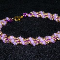 Purple and Gold Spiral Rope Bracelet 7