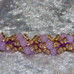 Purple and Gold Spiral Rope Bracelet 2